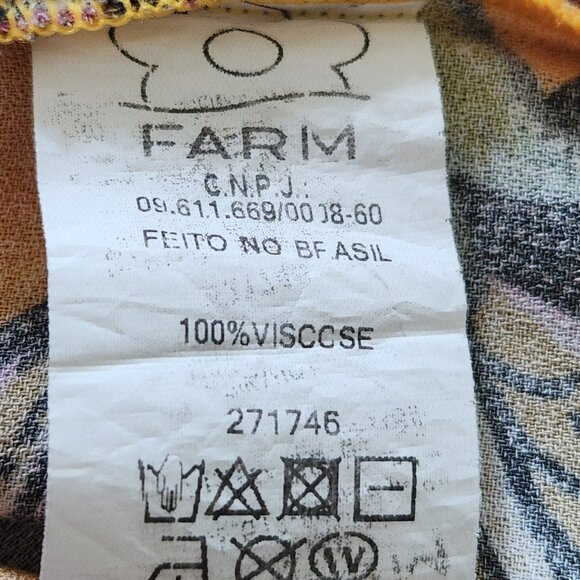 Farm Rio orange/purple florals side slits tunic/top/blouse Sz M - Picture 9 of 9